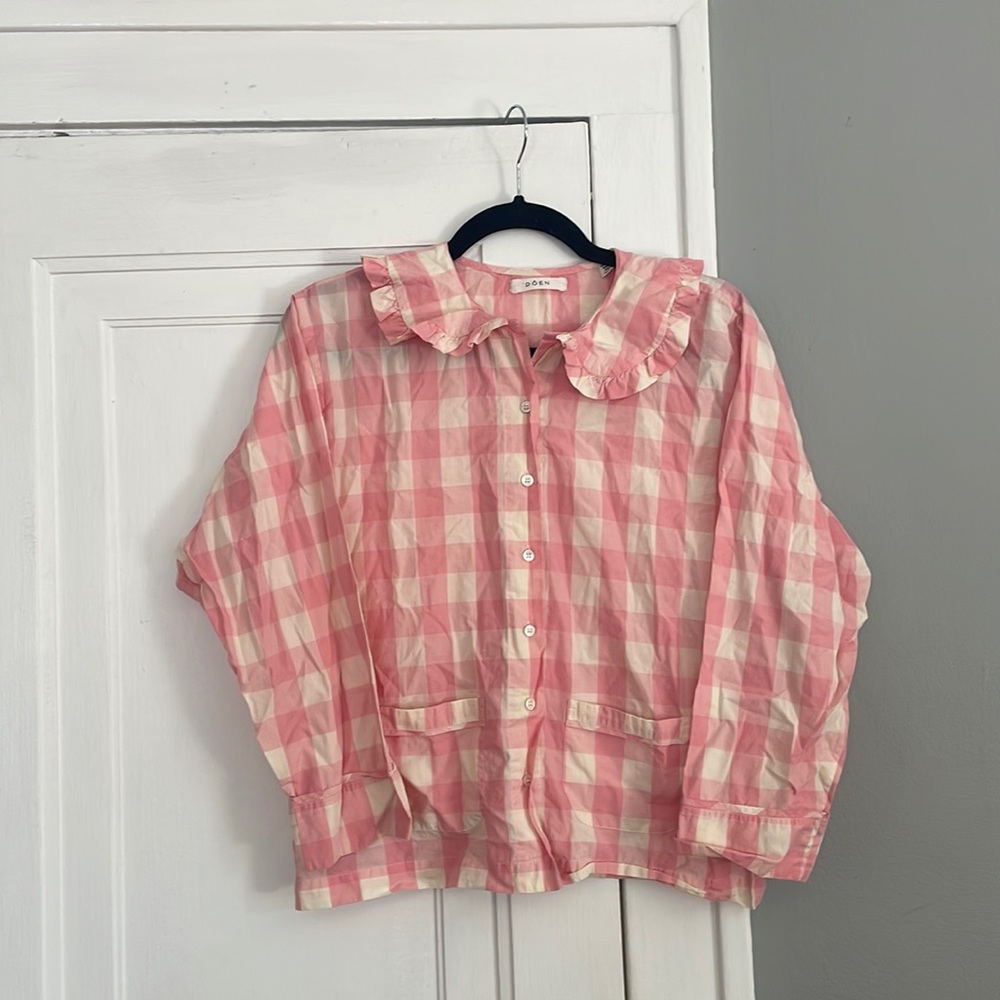 Rosette Gingham DÔEN x Heather Taylor pajama top